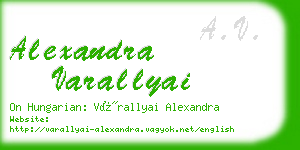 alexandra varallyai business card